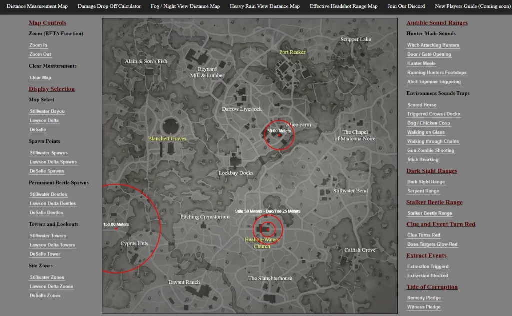 Maps for Hunt: Showdown with loads of extras from https://thehuntmap.com/