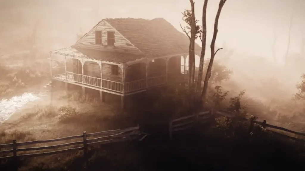 A still of a house from the Desolation's Wake trailer