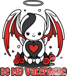 Cute Kawaii Lil Monster Be My Valentine Design